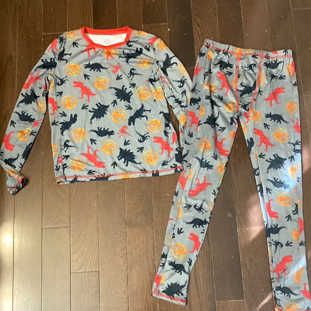 Kids boys Cuddl Duds Jurassic world pajama set size L